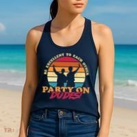 Retro 80's Bill And Ted Be Excellent To Each Other Party On Dudes! Women's Tank Top thumb 2