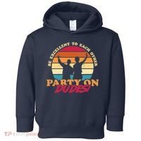 Retro 80's Bill And Ted Be Excellent To Each Other Party On Dudes! Toddler Hoodie thumb 0