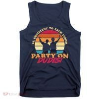 Retro 80's Bill And Ted Be Excellent To Each Other Party On Dudes! Tank Top thumb 0