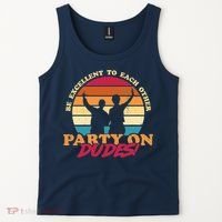 Retro 80's Bill And Ted Be Excellent To Each Other Party On Dudes! Tank Top thumb 2