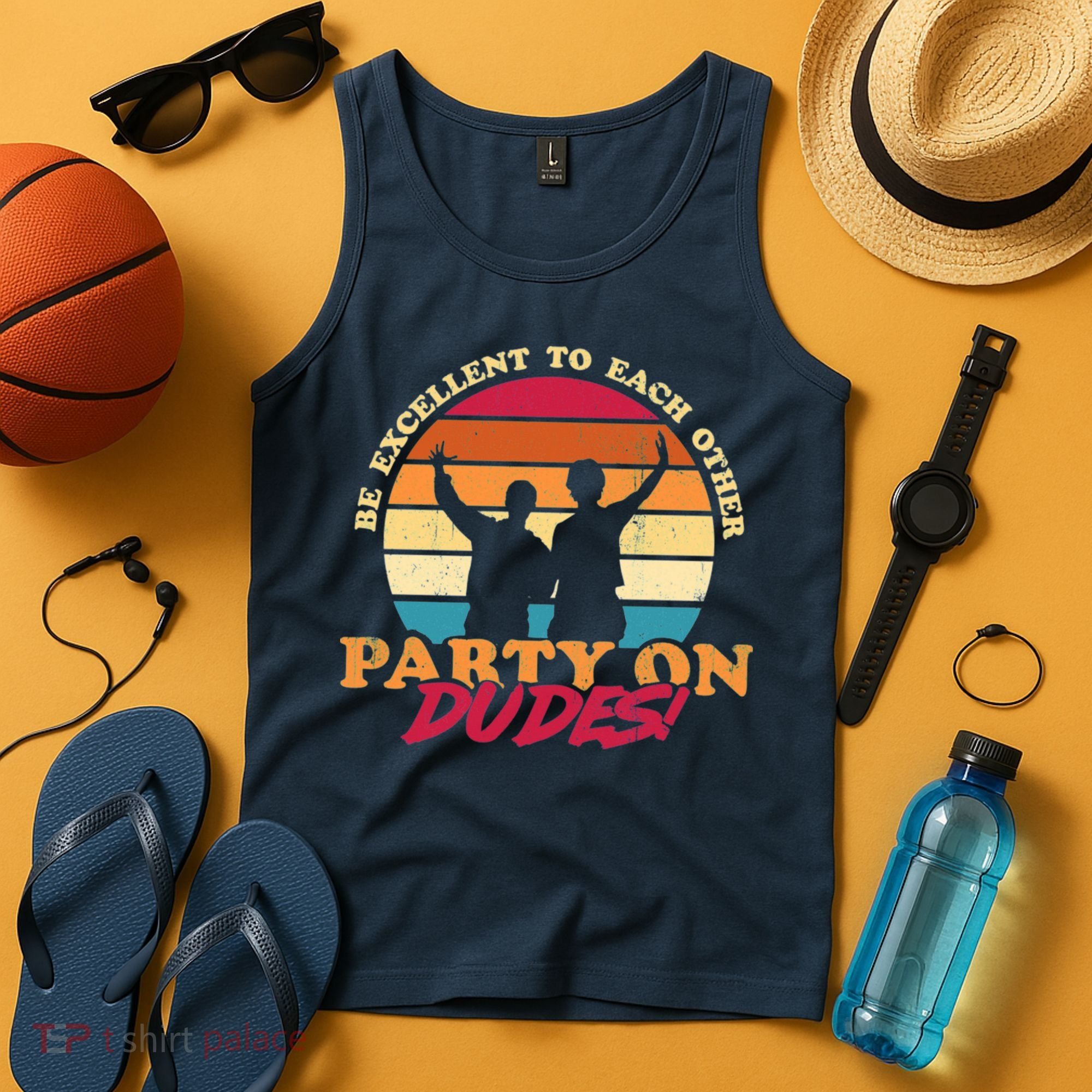 Retro 80's Bill And Ted Be Excellent To Each Other Party On Dudes! Tank Top
