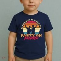 Retro 80's Bill And Ted Be Excellent To Each Other Party On Dudes! Toddler T-Shirt thumb 2