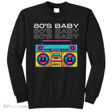 Retro 80S Baby Boombox Vintage Nostalgia Sweatshirt