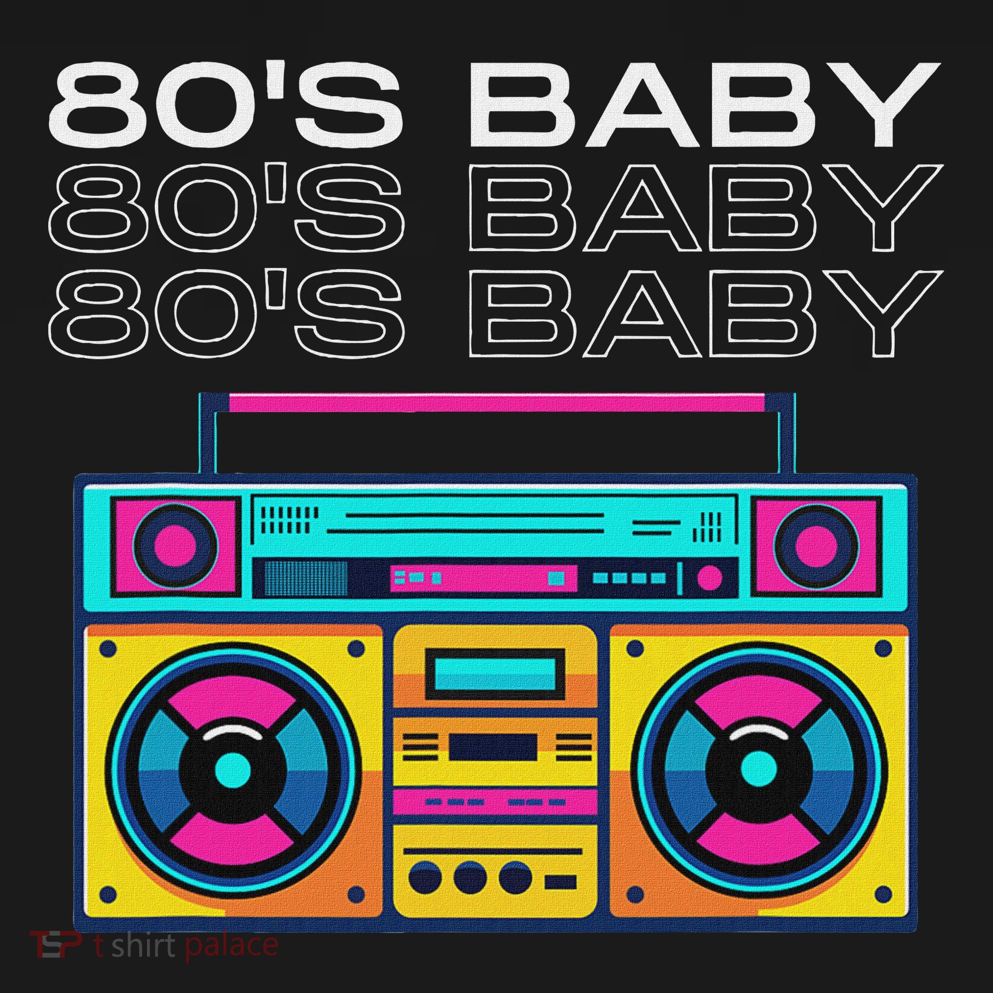 Retro 80S Baby Boombox Vintage Nostalgia T-Shirt