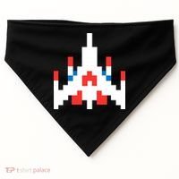 Retro 80's Computer Game Space Ship USA-Made Doggie Bandana thumb 0