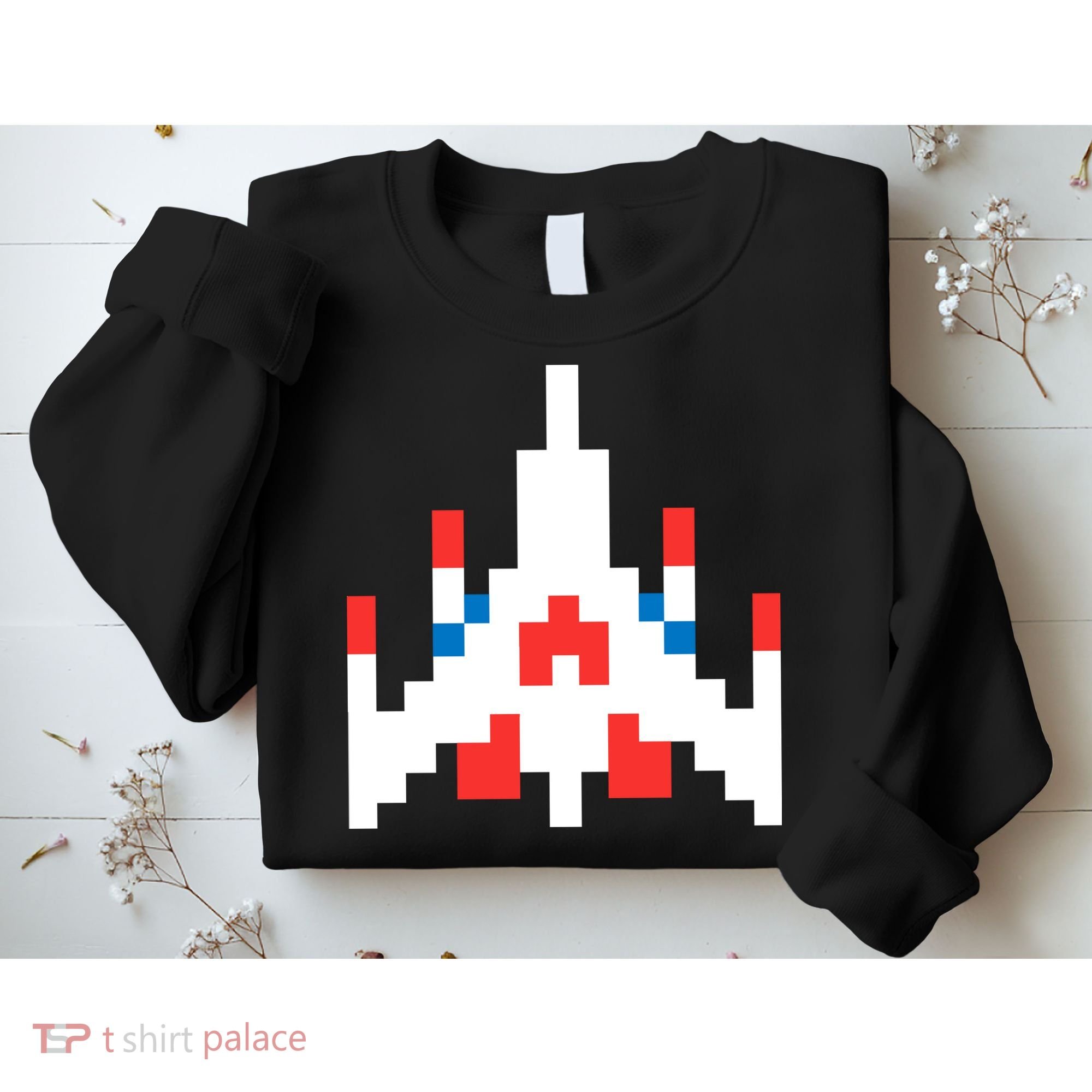 Retro 80's Computer Game Space Ship Sweatshirt