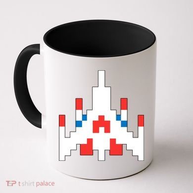 Retro 80's Computer Game Space Ship Coffee Mug