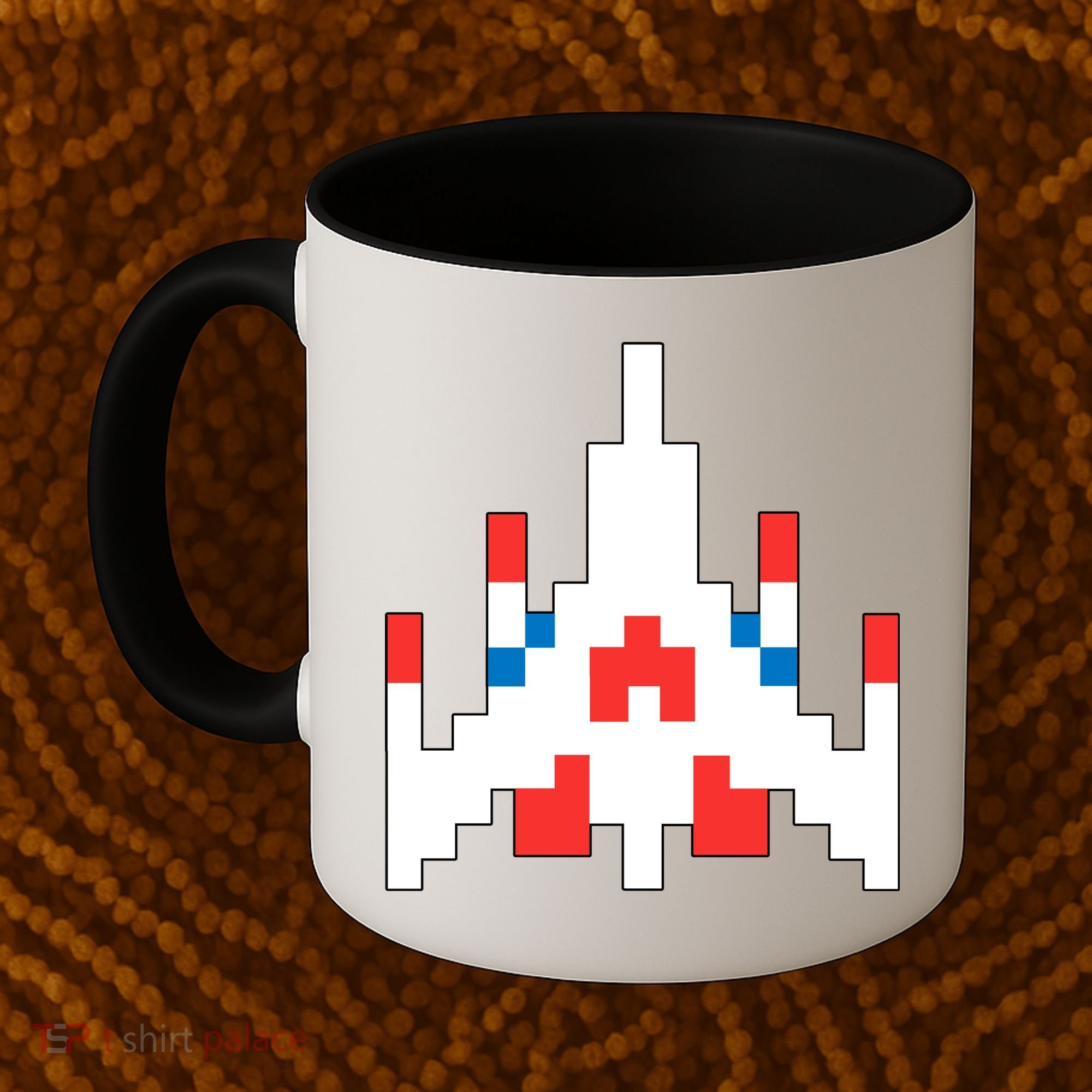 Retro 80's Computer Game Space Ship Coffee Mug