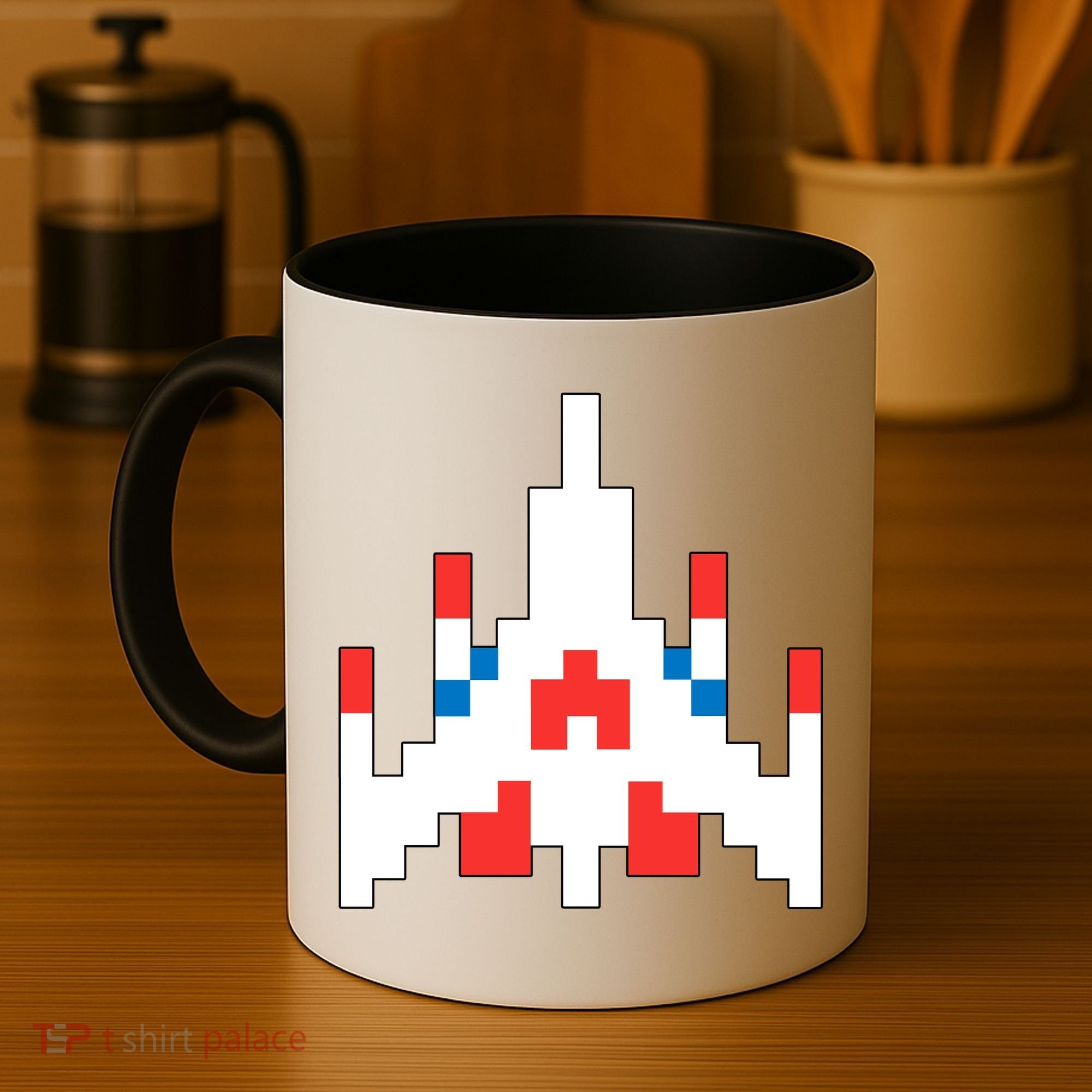 Retro 80's Computer Game Space Ship Coffee Mug