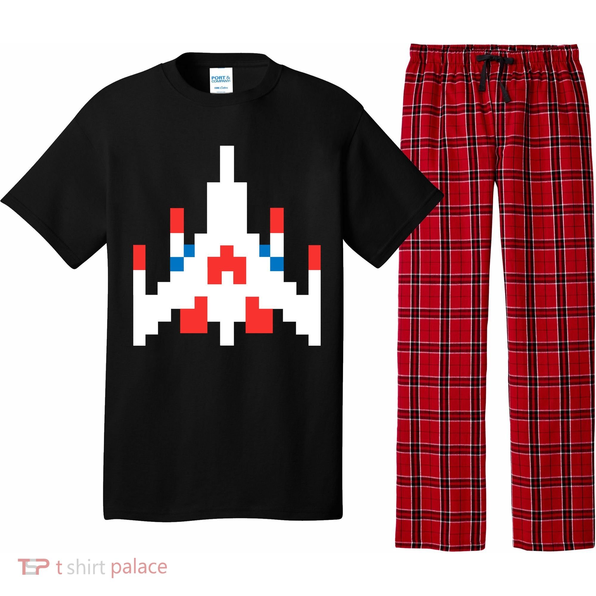 Retro 80's Computer Game Space Ship Pajama Set