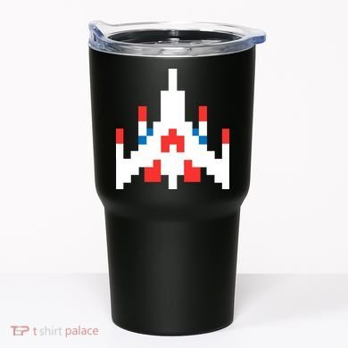 Retro 80's Computer Game Space Ship Tumbler