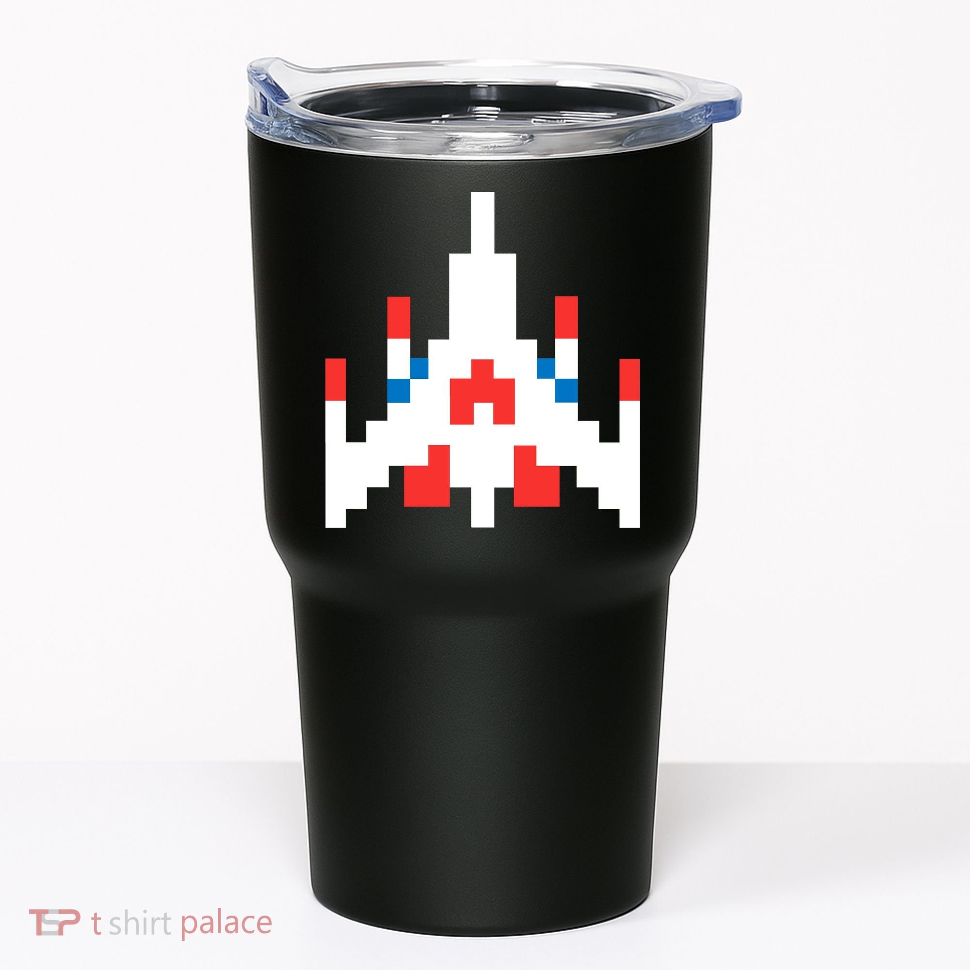 Retro 80's Computer Game Space Ship Tumbler