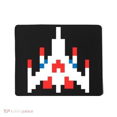 Retro 80's Computer Game Space Ship Mousepad