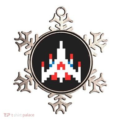 Retro 80's Computer Game Space Ship Ornament