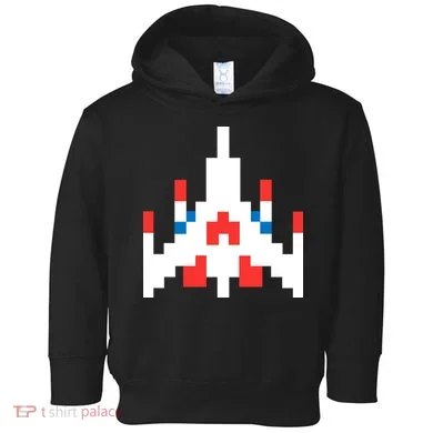 Retro 80's Computer Game Space Ship Toddler Hoodie