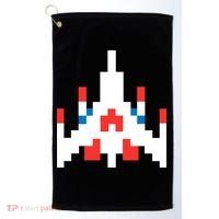 Retro 80's Computer Game Space Ship Golf Towel thumb 0