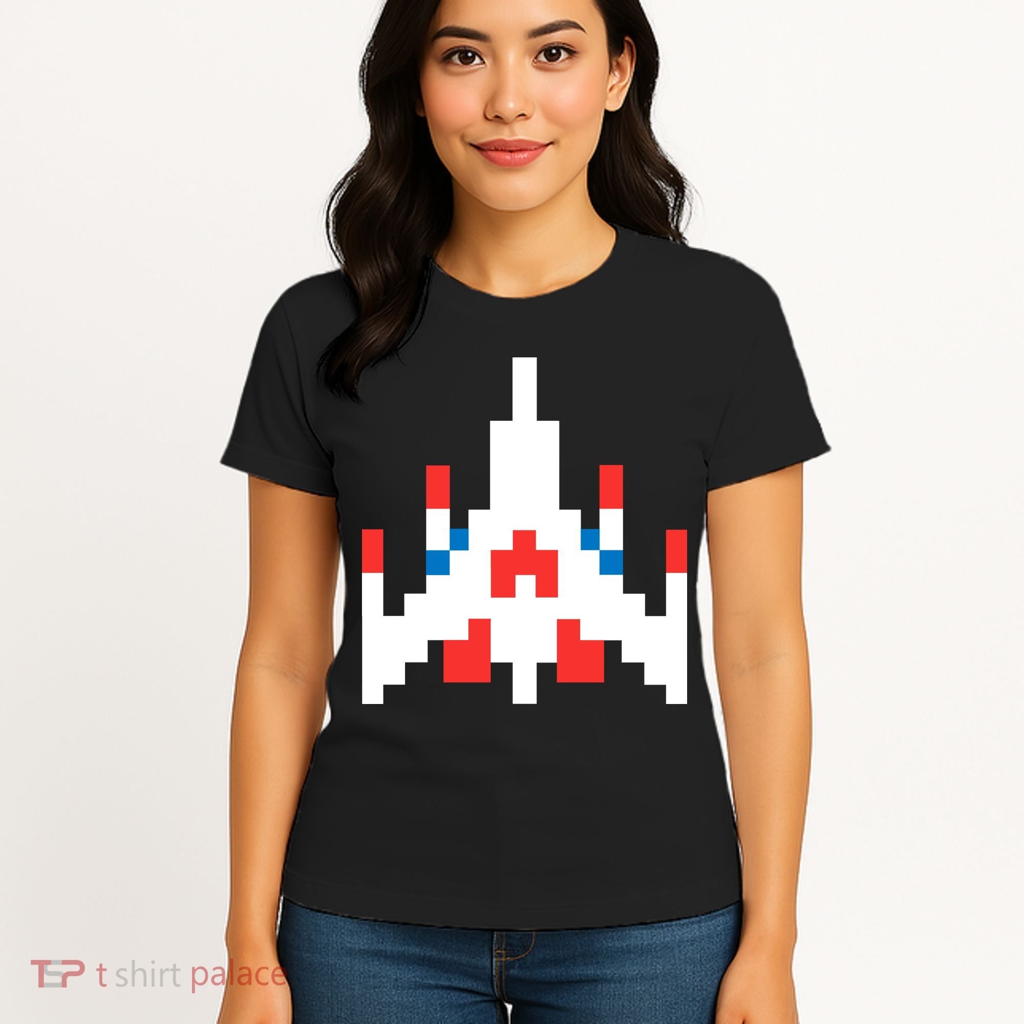 Retro 80's Computer Game Space Ship Women's T-Shirt
