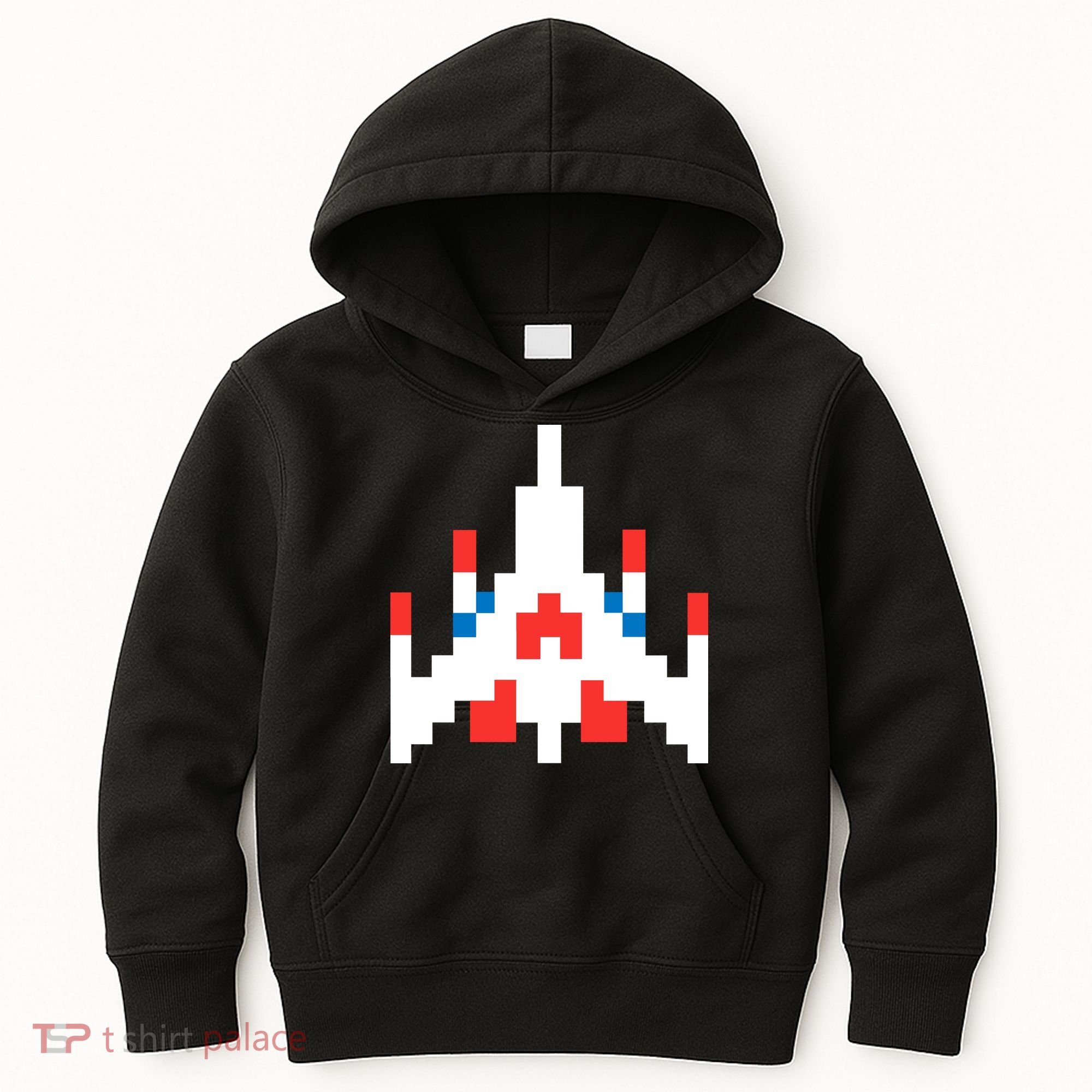 Retro 80's Computer Game Space Ship Kids Hoodie