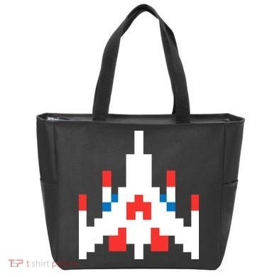 Retro 80's Computer Game Space Ship Tote Bag