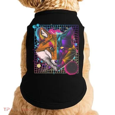 Retro 80's Digital Polygon Fox Doggie Tank