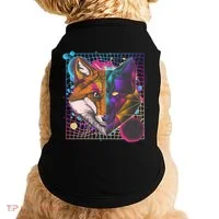 Retro 80's Digital Polygon Fox Doggie Tank thumb 0