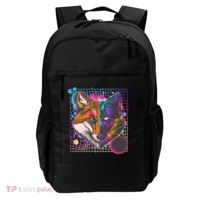 Retro 80's Digital Polygon Fox Backpack