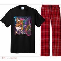 Retro 80's Digital Polygon Fox Pajama Set thumb 0