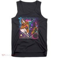 Retro 80's Digital Polygon Fox Tank Top thumb 0