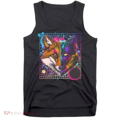 Retro 80's Digital Polygon Fox Tank Top
