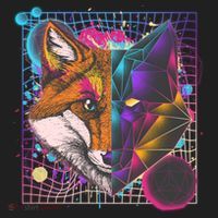 Retro 80's Digital Polygon Fox Golf Towel thumb 3