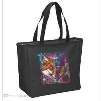 Retro 80's Digital Polygon Fox Tote Bag thumb 2