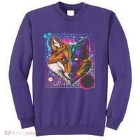 Retro 80's Digital Polygon Fox Sweatshirt thumb 0