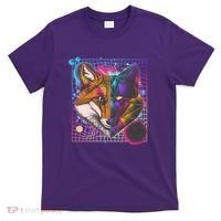 Retro 80's Digital Polygon Fox T-Shirt thumb 0