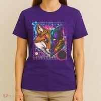 Retro 80's Digital Polygon Fox T-Shirt thumb 4
