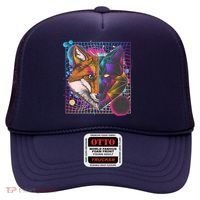 Retro 80's Digital Polygon Fox Hat thumb 0