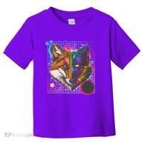 Retro 80's Digital Polygon Fox Toddler T-Shirt thumb 0