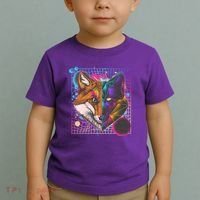 Retro 80's Digital Polygon Fox Toddler T-Shirt thumb 2