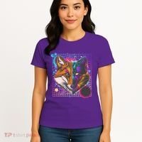 Retro 80's Digital Polygon Fox Women's T-Shirt thumb 4