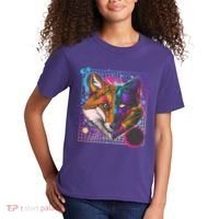 Retro 80's Digital Polygon Fox Kids T-Shirt thumb 2