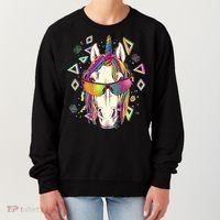 Retro 80's Eighties Rainbow Unicorn Women's Sweatshirt thumb 0