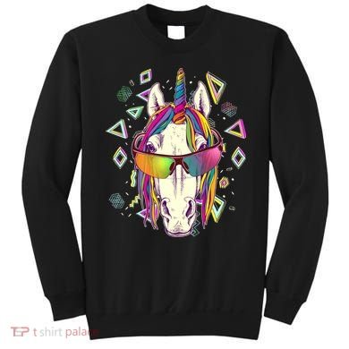 Retro 80's Eighties Rainbow Unicorn Sweatshirt