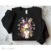 Retro 80's Eighties Rainbow Unicorn Sweatshirt thumb 2