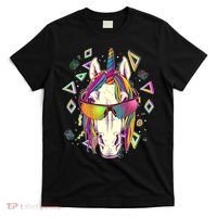Retro 80's Eighties Rainbow Unicorn T-Shirt thumb 0