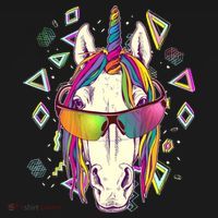 Retro 80's Eighties Rainbow Unicorn Baby Bodysuit thumb 2
