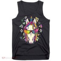 Retro 80's Eighties Rainbow Unicorn Tank Top thumb 0