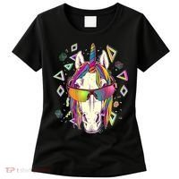 Retro 80's Eighties Rainbow Unicorn Women's T-Shirt thumb 0