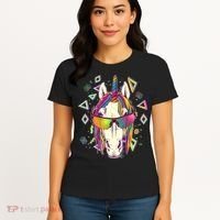 Retro 80's Eighties Rainbow Unicorn Women's T-Shirt thumb 4