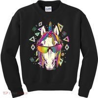 Retro 80's Eighties Rainbow Unicorn Kids Sweatshirt thumb 0