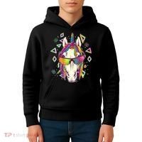 Retro 80's Eighties Rainbow Unicorn Kids Hoodie thumb 4