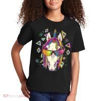 Retro 80's Eighties Rainbow Unicorn Kids T-Shirt thumb 2